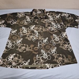 Pineapple Connection men's short sleeve button-down shirt Size 2XB